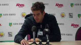 Del Potro Discusses Rotterdam Win Over Beck [upl. by Yruam]