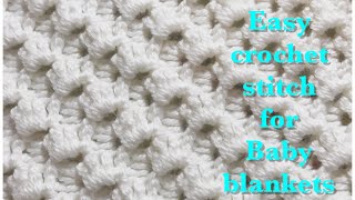 Crystal Waves crochet stitch for fast and easy baby blankets 89 [upl. by Jaimie]