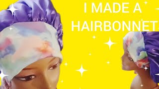 How To Make A Hair Bonnet Sewing Tutorial [upl. by Skilken]