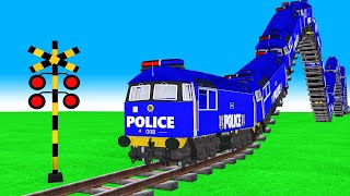 電車アニメ  Railway Crossing  電車アニメ  police railroad crossing fumikiri train 1 [upl. by Brade955]