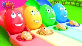 Surprise Eggs Kids Song  Colorful Eggs  BluLoo Nursery Rhymes amp Kids Songs [upl. by Dawn114]