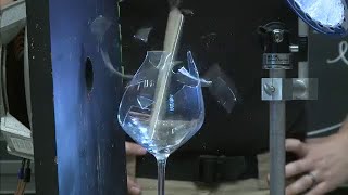 Best Demonstration of Resonance MIT professor demonstrates how glass breaks due to forced resonance [upl. by Eek]