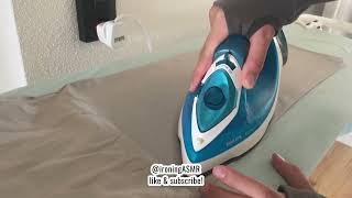 59 ASMR ironing with hot steam burst iron steams a lot ironingasmr steamiron [upl. by Kaiulani]