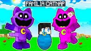 FUI ADOTADO pela familia CATNAP no minecraft  SMILING CRITTERS CARTOON  POPPY PLAYTIME [upl. by Tabib]