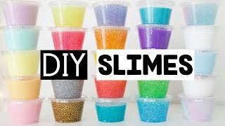 MAKING 25 AMAZING DIY SLIMES  Four EASY Slime Recipes [upl. by Oicanata204]