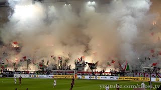 Legia Warszawa  Lech Poznań pyroshow choreography and support [upl. by Ahsimal]