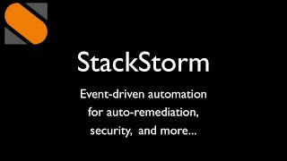 StackStorm 101  EventDriven Automation [upl. by Elem]