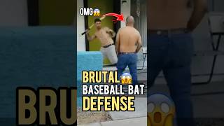 Brutal Baseball Bat Defense Selfdefense for a Baseball Bat attack boxing fighter crazy fyp [upl. by Anihpesoj843]