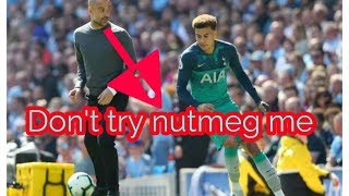 Dele Alli tried nutmegging Pep Guardiola in Manchester City vs Tottenham Hotspurs [upl. by Adnimra]