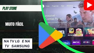 play store na tv lg e na tv samsung [upl. by Avirt]