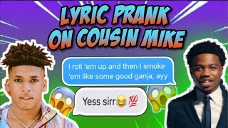 Nle Choppa Ft Roddy Ricch “ Walk Em Down “ Lyric Prank On Cousin Mike He Snitched On Me [upl. by Sutelc]