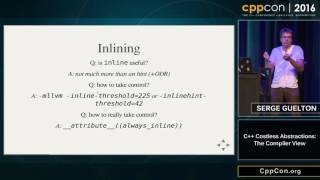 CppCon 2016 Serge Guelton “C Costless Abstractions the compiler viewquot [upl. by Ilah]
