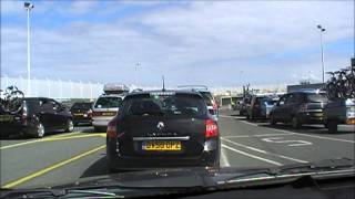 Driving On Board Brittany Ferries MV Armorique Roscoff Brittany France 28th August 2011 [upl. by Rorie]