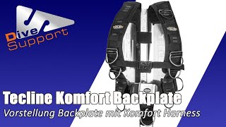 Tecline Backplate mit Komfort Harness  detaillierte Vorstellung und Erklärung  DiveSupport [upl. by Pawsner]