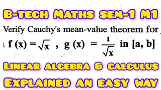 Btech Maths M1 Cauchys mean value theorem in telugumaths naresh eclass [upl. by Osnofla]