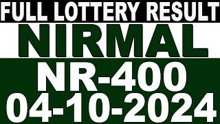 KERALA LOTTERY NIRMAL NR400  LIVE LOTTERY RESULT TODAY 04102024  KERALA LOTTERY LIVE RESULT [upl. by Amathiste]