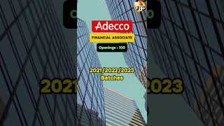 Adecco is hiring Financial Associate [upl. by Darlene]