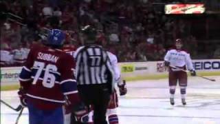 Alex Ovechkin huge hit on PK Subban [upl. by Aciretehs498]