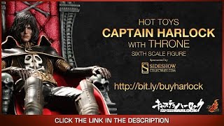 Space Pirate Captain Harlock Hot Toys Captain Harlock With Throne Of Arcadia 16 Scale Figure Review [upl. by Schweitzer]