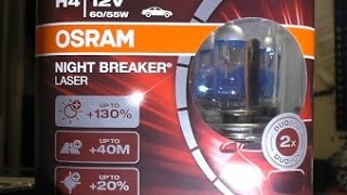 Vlog Osram Night Breaker Laser H4 Test [upl. by Kirtap]