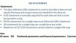 DD Statement part1 [upl. by Erlond]