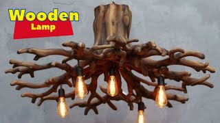 Hanging Pendant Lamp  Handcrafted Rustic Wood Projects Easy To Make [upl. by Ynagoham403]