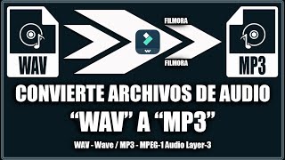 Convertir wav a mp3  Filmora [upl. by Persis]