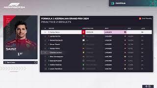 F1 MANAGER 2024 FERRARI NO COMMENTARY CAREER MODE 17 BAKU TEAMMATES GO TO WAR [upl. by Alexine]