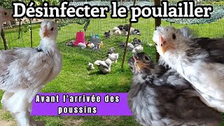 Désinfecter le poulailler avant lintroduction des jeunes poussins [upl. by Zsazsa]