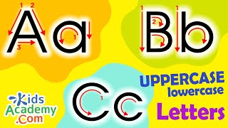 How to Write Uppercase and Lowercase Letters  Kids Academy [upl. by Selemas519]