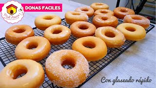 DONAS glaseadas PARA PRINCIPIANTES con muy pocos ingredientes SUPER ESPONJOSAS Y DELICIOSAS [upl. by Naanac]