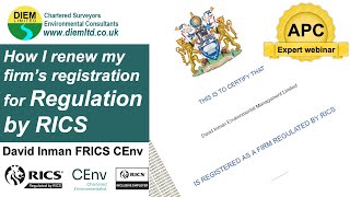 How I renew my firm’s registration for Regulation by RICS [upl. by Stila]