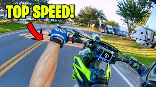 TOP SPEED ON NEW THUMPSTAR 250 DIRT BIKE [upl. by Monteria]