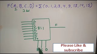 implementing boolean function using multiplexer [upl. by Rains]