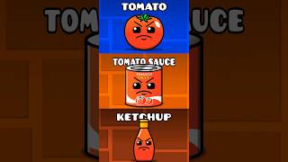 Geometry Hamburger VS Hotdog VS Pizza│Geometry Dash meme geometrydash animation memes [upl. by Haduj648]