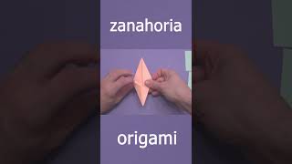 🥕 Cómo hacer una zanahoria de papel fácil zanahoria origami tutorial shorts [upl. by Hamas]