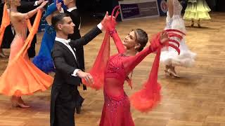 2022 WDSF GrandSlam Standard Stuttgart  Round of 48 WALTZ [upl. by Ecirbaf]