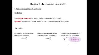 Nombres rationnels et Quotients égaux [upl. by Doersten269]