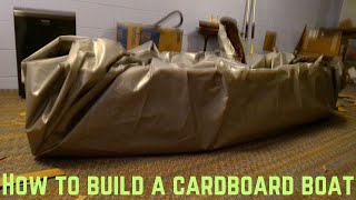 building a better cardboard boat how to make a cardboard boat that floats [upl. by Graybill]