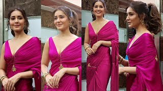 Raashi Khanna Spotted in juhu for promotion of Sabarmati Report  Rashi Khanna Video Vega Bollywood [upl. by Dnaltroc]