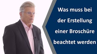 Was muss bei der Erstellung einer Broschüre beachtet werden [upl. by Brigg]