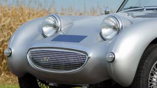 1959 Austin Healey Sprite Mk I frog eye HD photo video with stereo engine sounds [upl. by Nanaek]