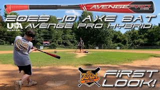 Hitting with the 2023 10 Axe Bat Avenge Pro Hybrid  USA Youth Bat Review [upl. by Atin]