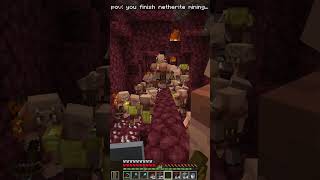 When YOU Finish Netherite Mining minecraft [upl. by Lizbeth60]