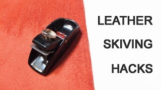 How to Skive Leather with a Mini Block Plane [upl. by Haldi]