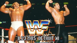 WWF Detroit MI  August 23rd 1985 Results Hulk Hogan amp Ricky Steamboat vs Don Muraco amp Mr Fuji [upl. by Rupert]