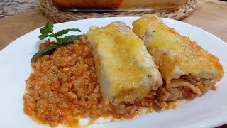 Como hacer unos deliciosos CANELONES DE CARNE CON BECHAMEL un espectáculo de sabor 😋 [upl. by Amzu]