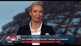 Das Duell Teil 1 DrAlice Weidel AfD gegen Sarah Wagenknecht BSW [upl. by Malchy]