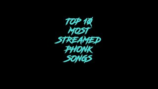 TOP 10 MOST STREAMED PHONK SONGS  DVRST  PlayaPhonk  Kordhell [upl. by Pendergast]