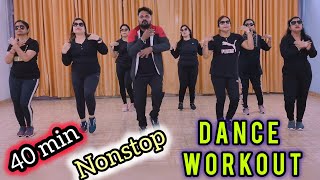 Zumba dance workout for belly fat Bollywood songs at home  Nonstop zumba by saroj  40 min Nonstop [upl. by Cornel]